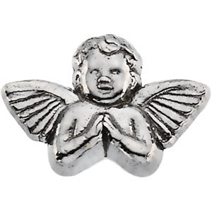 14k White Gold 8x12mm Praying Angel Lapel Pin