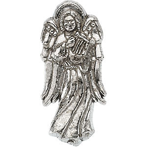 14k Yellow Gold Angel with Harp Lapel Pin