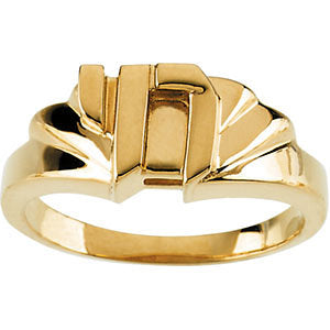 14k White Gold Chai Ring, Size 6