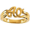 Alpha Omega Ring in 10k Yellow Gold ( Size 6 )