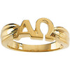Alpha Omega Ring in 18k Yellow Gold ( Size 6 )