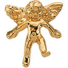 14k White Gold Cherub Lapel Pin