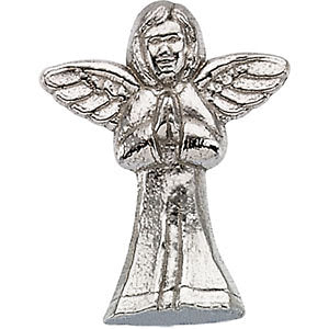 14k Yellow Gold Praying Angel Lapel Pin
