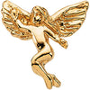 14k White Gold Dancing Angel Lapel Pin