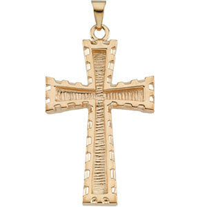 18k Yellow Gold Cross Pendant