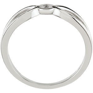 14k White Gold Shank for Peg Setting , Size 7