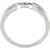 14k White Gold Shank for Peg Setting , Size 7