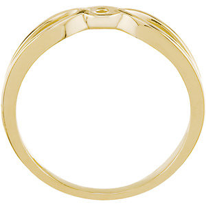 14k Yellow Gold Shank for Peg Setting , Size 7